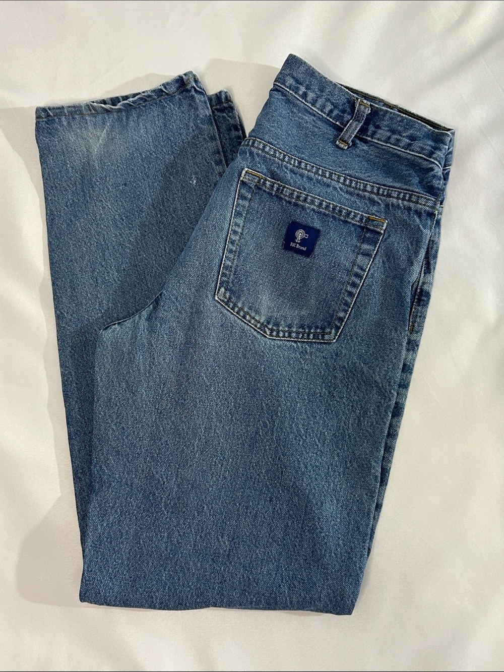 34x34 Men's Relaxed Fit Jeans in Mid Blue - Workwear